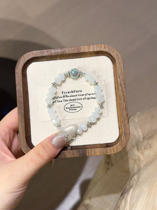 Faceted White Phantom Bracelet