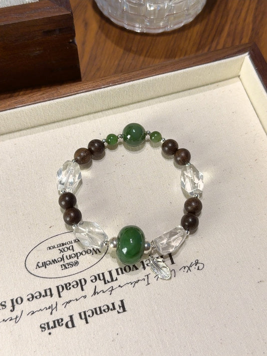 Sandalwood & Jade Bracelet