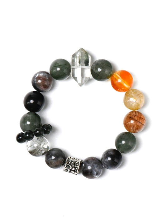 Premium Five-Elements Bracelet · Wood & Earth Harmony