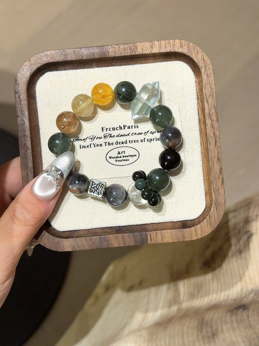 Premium Five-Elements Bracelet · Wood & Earth Harmony