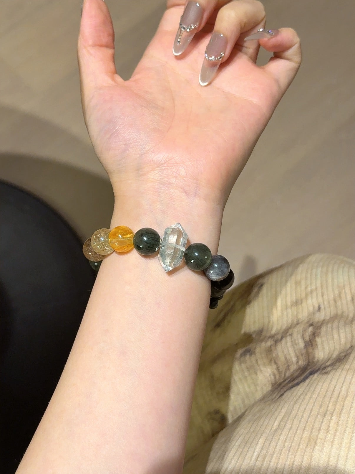 Premium Five-Elements Bracelet · Wood & Earth Harmony