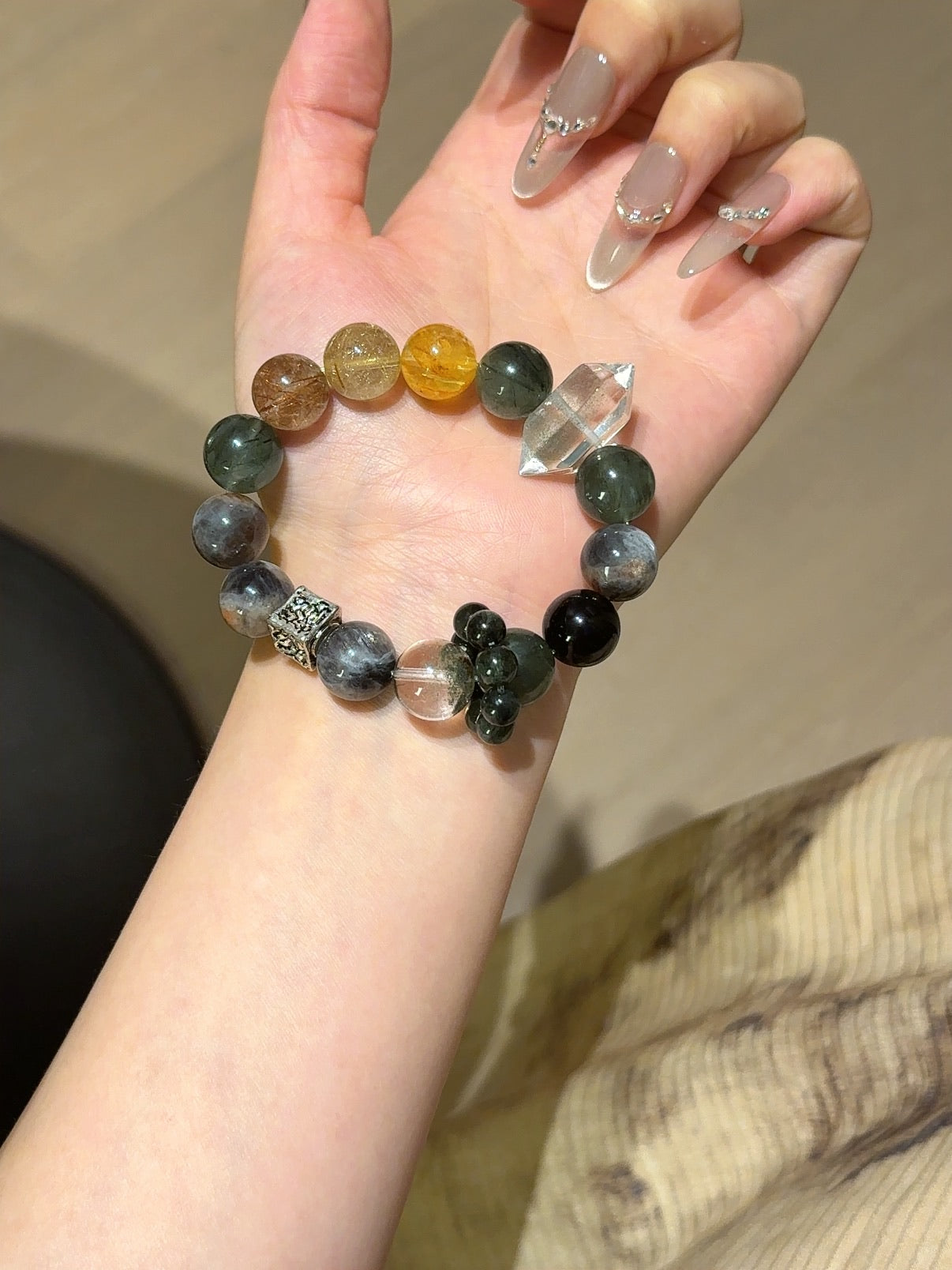 Premium Five-Elements Bracelet · Wood & Earth Harmony