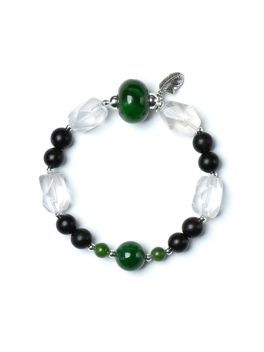 Sandalwood & Jade Bracelet